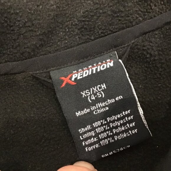 Mountain Expedition Black Outerwear Jacket kids size 4-5 - Picture 5 of 5